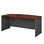 Bush Business Furniture Westfield 72"W Bow Front Desk, Hansen Cherry/Graphite Gray (WC24446)~#|#~sp40075156_sc7