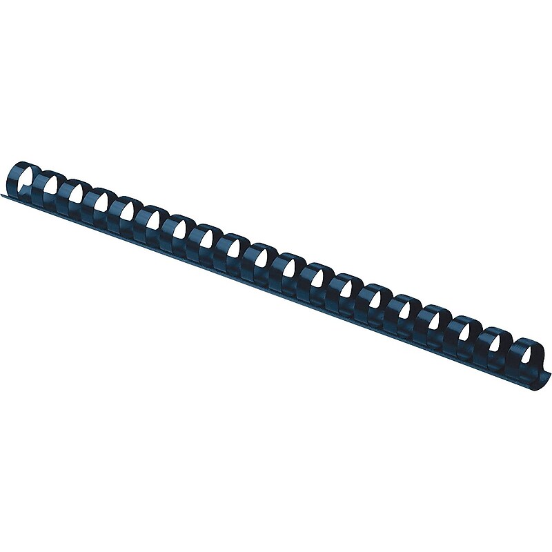 Fellowes 3/8" Plastic Binding Spine Comb, 55 Sheet Capacity, Navy, 100/Pack (52505) image 1