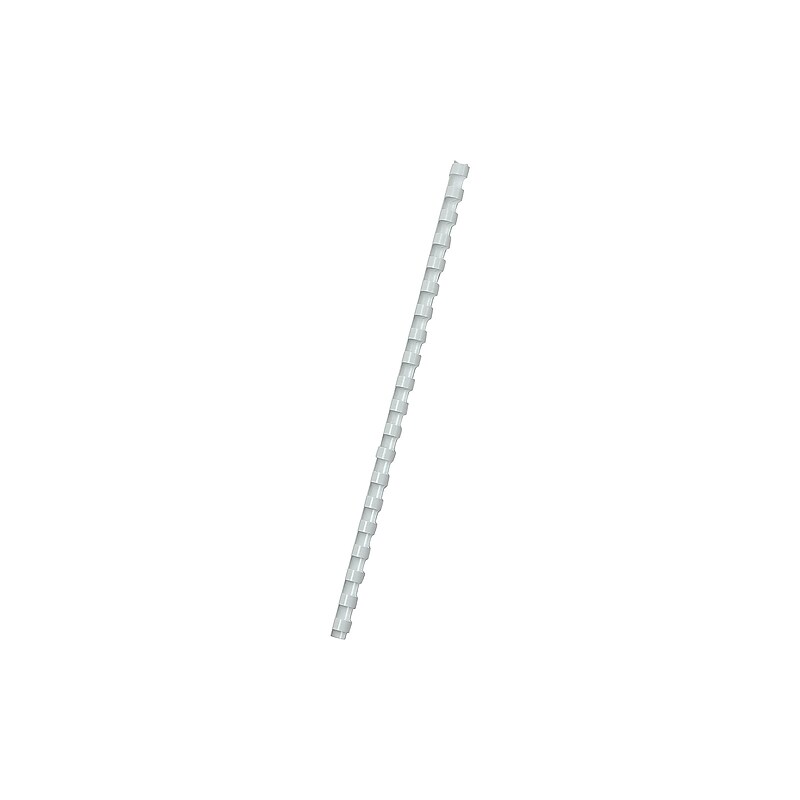 Fellowes 3/8" Plastic Binding Spine Comb, 55 Sheet Capacity, White, 100/Pack (52371) image 1