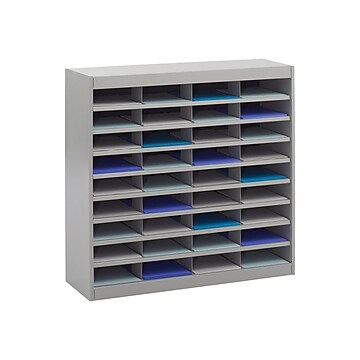 Safco E-Z Stor 36 Compartments Literature Organizer, Gray (9221GRR)