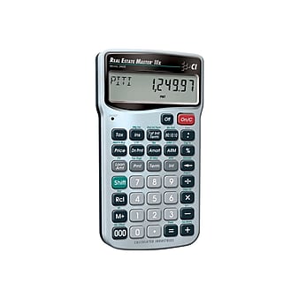 Calculated Industries Real Estate Master 3405 9-digit Real Estate & Mortgage Calculator, Silver/Black