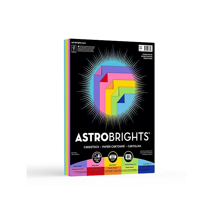ASTROX88spro2本 Astrobrights Double-Color 70 lb. Cardstock Paper, 8.5