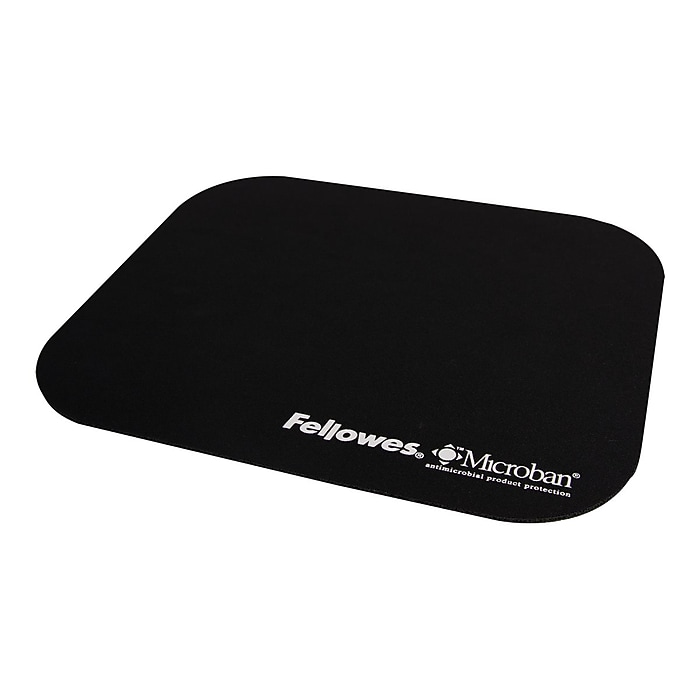 Fellowes Microban Non-Skid Mouse Pad, Black (5933901) | Staples