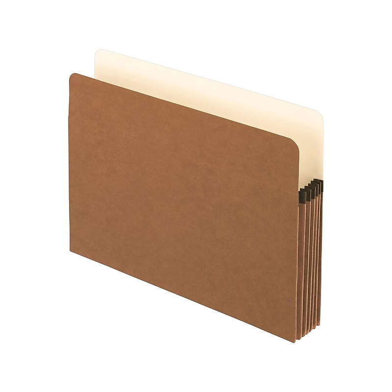 Pendaflex Smart Shield Reinforced File Pocket, 5 1/4" Expansion, Letter Size, Redrope, 10/Box (1534GAM) image 1