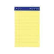Ampad Notepads, 5" x 8", College Rule, Canary, 50 Sheets/Pad, 12 Pads/Pack (TOP20-204)