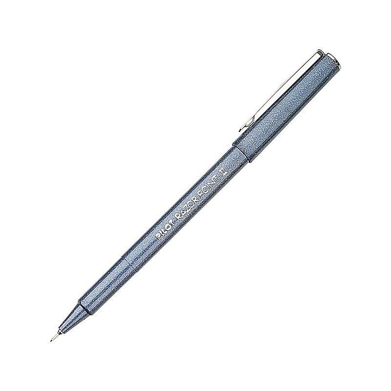 Pilot Razor Point II Marker Pens, Super Fine Point, Blue Ink, Dozen (11003) image 1