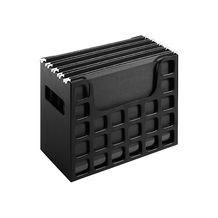 DecoFlex Hanging File Box, Letter Size, Black (PFX 23013) Staples