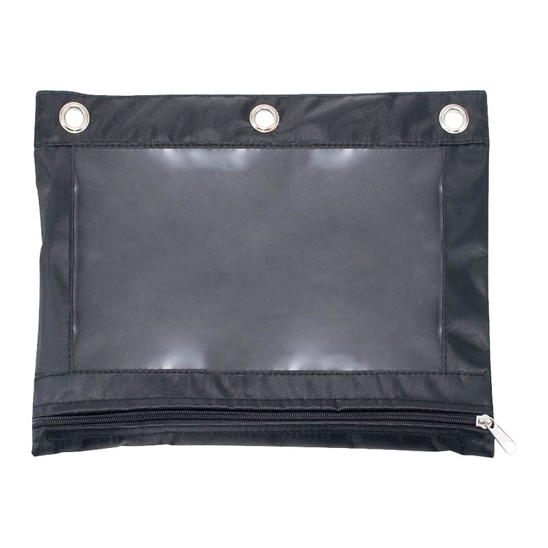 Advantus Zipper Pencil Pouch, Black (67024) image 1