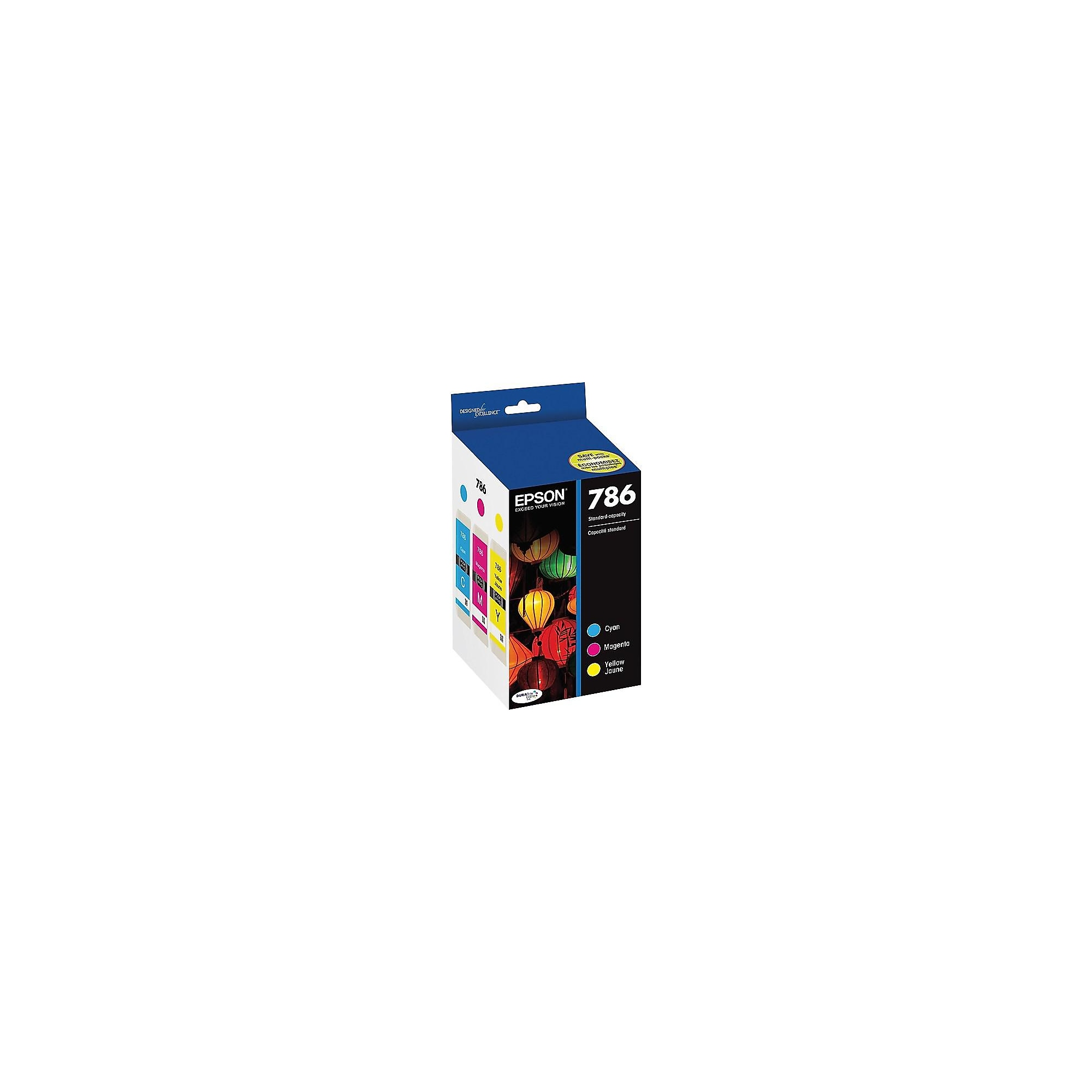 Epson T786 Cyan/Magenta/Yellow Standard Yield Ink Cartridge,  3/Pack Sansujyuku sansujyuku.com