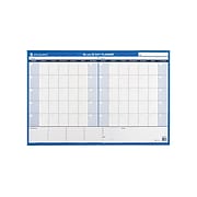 AT-A-GLANCE 30-60 Day 24"H x 36"W Dry Erase Monthly Wall Calendar, Blue (PM233 28)