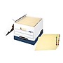 Bankers Box Heavy-Duty FastFold File Storage Boxes, Lift-Off Lid, Letter/Legal Size, White/Blue, 12/Carton (00709)~#|#~sp40285659_sc7