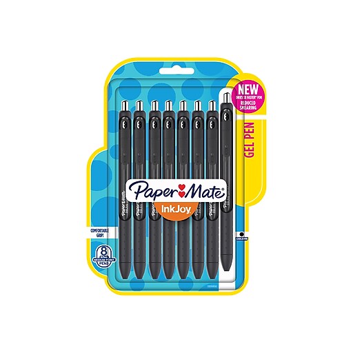 Paper Mate® InkJoy® Gel Pens, Medium Point, Black, 8/Pack (1958856) at