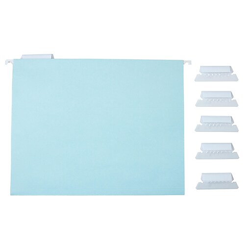 Staples® Pastel Hanging File Folders, 5Tab, Letter, Assorted Colors
