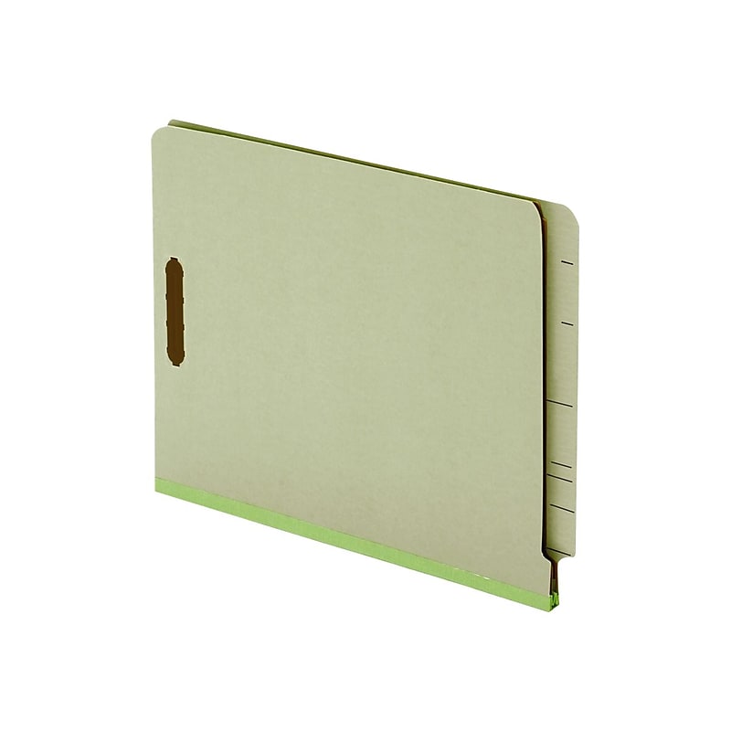 Pendaflex Pressboard End Tab Classification Folders, Letter Size, 6 Sections, Light Green, 10/Box (PFX 23224) image 1