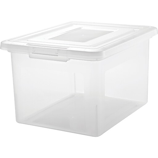 Staples® Letter/Legal File Box, Clear (140050) Staples