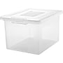 Staples Plastic File Box, Letter/Legal Size, Clear (140050)~#|#~sp40285846_sc7