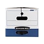Bankers Box Liberty Plus Heavy-Duty FastFold File Storage Boxes, String & Button, Letter Size, White/Blue, 12/Carton (11111)~#|#~sp40285859_sc7