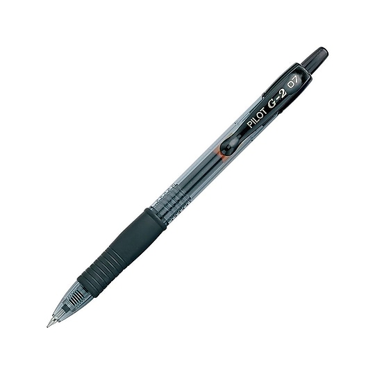 Pilot G2 Retractable Gel Pens, Fine Point, 0.7mm, Black Ink, Dozen (31020)~#|#~sp40286009_sc7