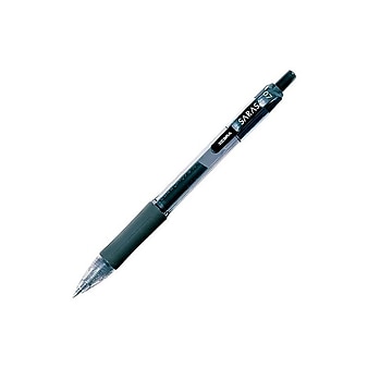 Zebra Sarasa Dry X20 Gel Retractable Pens, Medium Point, Black Ink, Dozen (46810)