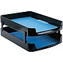 Staples Letter Tray, Polished Black Polystyrene (DPS03538)~#|#~sp40286117_sc7