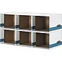 Bankers Box File/Cube™ Quick Set-Up Corrugated File Storage Box Shells, Letter/Legal Size, White/Blue, 6/Carton (0162601)~#|#~sp40286171_sc7