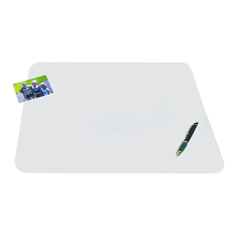 Artistic Krystal View Anti-Slip Plastic Desk Pad, 17" x 12", Frosted (60740M) image 1