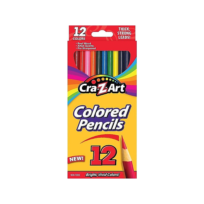 Cra-Z-Art Pre-sharpened Colored Pencils, Assorted, 12/Box (r10404) image 1