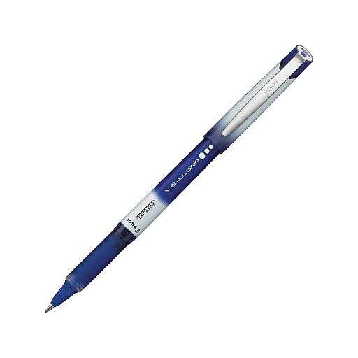 Pilot VBall Grip Rollerball Pens, Extra Fine Point, Blue Ink, Dozen (35471) at Staples