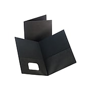 Staples 2-Pocket Folders, Black, 10/Pack (13376-CC)