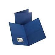 Staples 2-Pocket Presentation Folders, Dark Blue, 10/Pack (13377-CC)