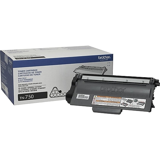 Brother TN750 Black High Yield Toner Cartridge Staples