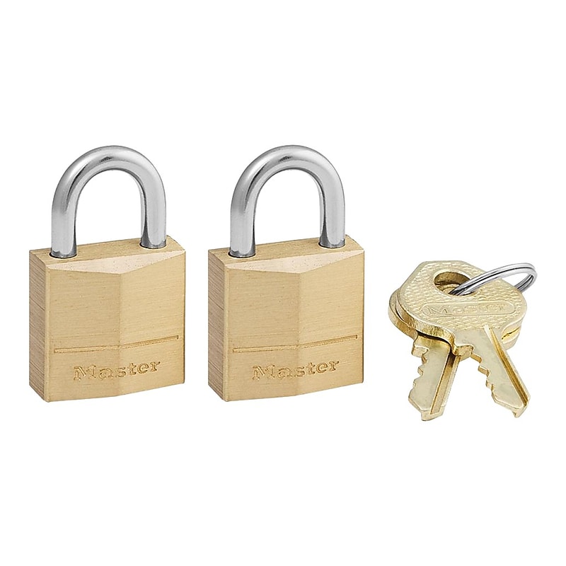Master Lock Key Padlock, 2/Pack (120T) image 1