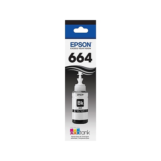 QUALITAT Epson 664 Ink Refill Bottles | Epson Ink 664 Black Refill Kit |  Ink Storage Box + 2 Black Bottles + 2 Gloves | 664 Ink EcoTank Expression