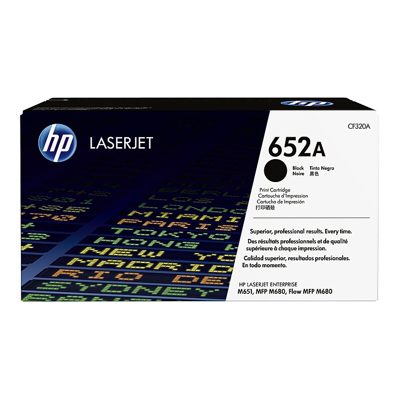 HP 652A Black Standard Yield Toner Cartridge (CF320A) image 1