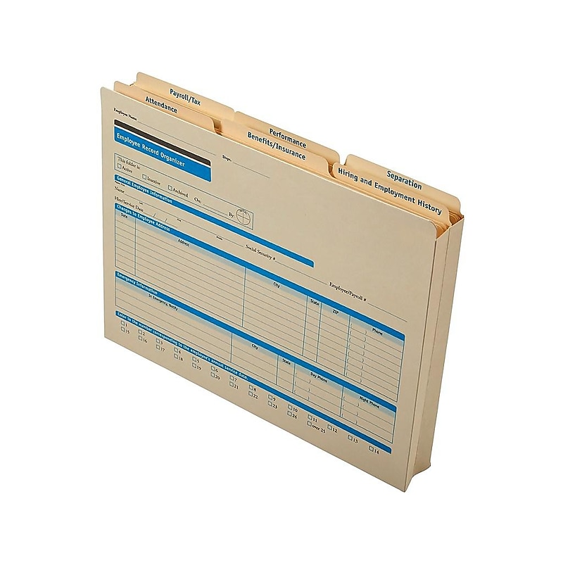 ComplyRight Personnel Folder, 6-Part , 25 Forms/Pack (A1175) image 1