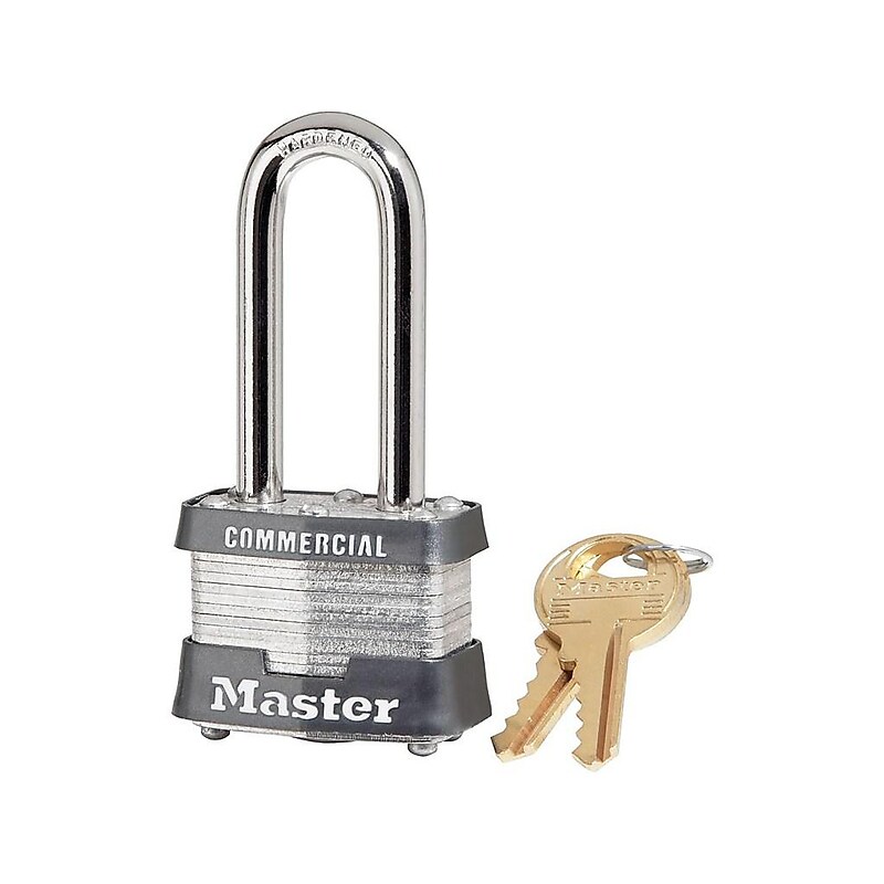 Master Commercial Lock Key Padlock, 4/Box (3DLHCOM) image 1