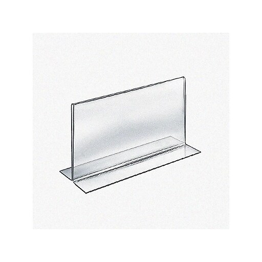 Azar Acrylic 2Sided DoubleFoot Horizontal Sign Holder, 5.5 x 8.5, 10