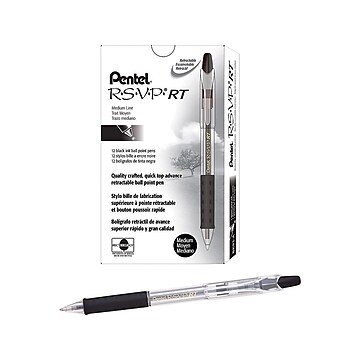 Pentel RSVP RT Retractable Ballpoint Pen, Medium Point, Assorted