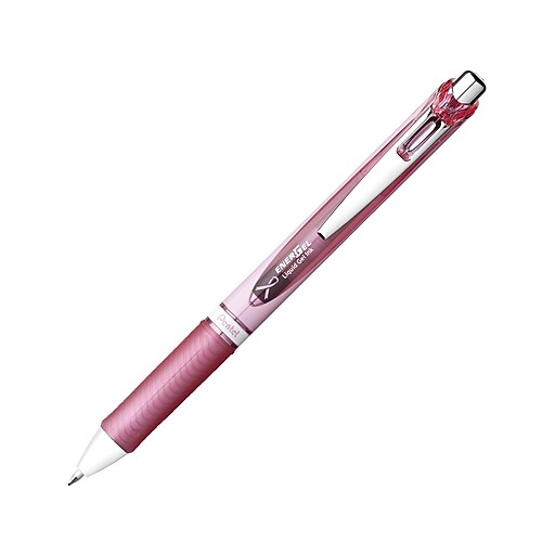 Pentel® EnerGel® Deluxe Pink Ribbon Retractable GelInk Pens, Medium