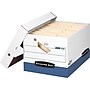 Bankers Box Heavy-Duty File Storage Boxes, Lift-Off Lid, Letter/Legal Size, White/Blue, 12/Carton (0063601)~#|#~sp40303278_sc7