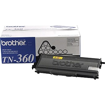 Brother TN-360 Black High Yield Toner Cartridge, 2/Pack (TN3602PK)