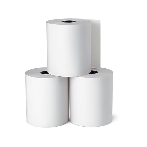 Staples Bond Paper Rolls, 1-Ply, 3 x 128', 10/Pack (18211-cc)