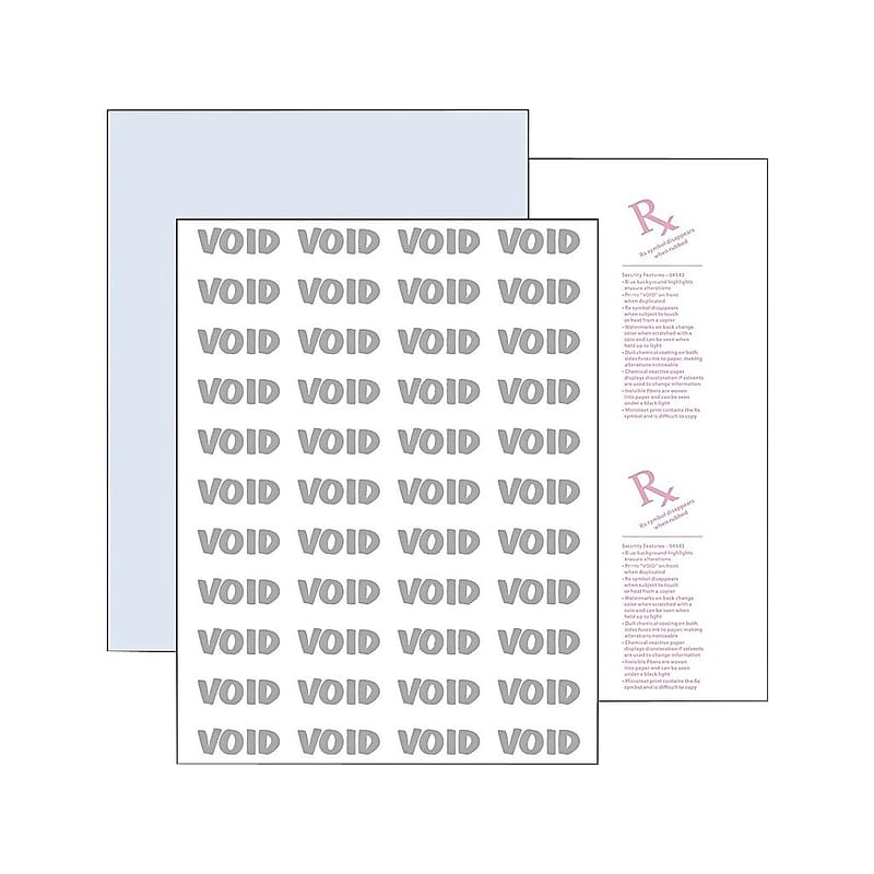 Paris DocuGard Premier 8.5" x 11" Medical Security Paper, 24 lbs., Blue, 500 Sheets/Ream (PRB04543) image 1