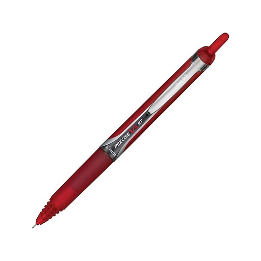 Pilot Precise V5 RT Retractable Rollerball Pens, Extra Fine Point, Red