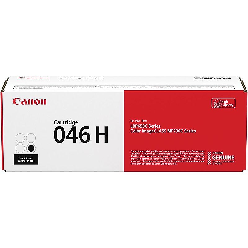 Canon 046 H Black High Yield Toner Cartridge   (1254C001) image 1