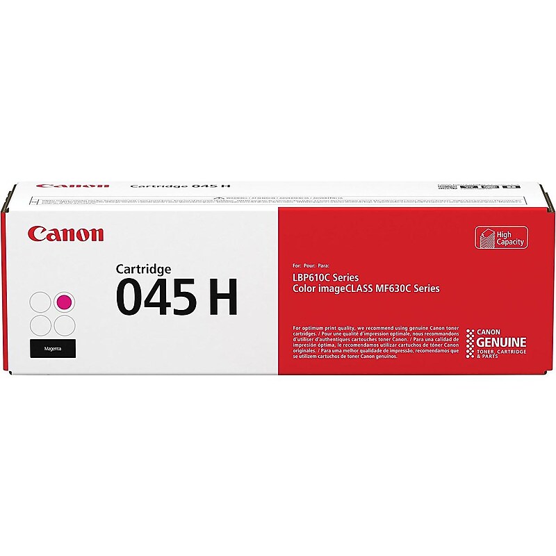 Canon 045 H Magenta High Yield Toner Cartridge, Prints Up to 2,200 Pages (1244C001) image 1