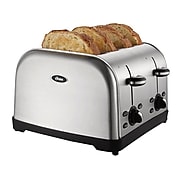 Oster 4-Slice Pop-Up Toaster, Brushed Stainless Steel (TSSTTRWF4S-NP)