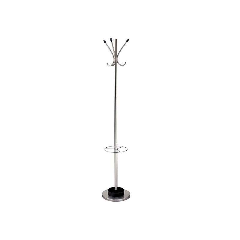 Adesso® Metal Coat Tree and Umbrella Stand, Brushed Steel (WK2058-22) image 1