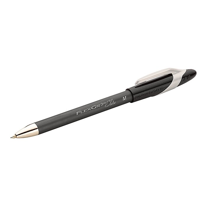 Paper Mate FlexGrip Elite Ballpoint Pen, Medium Point, Black Ink