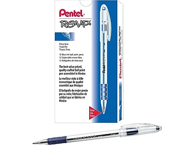 thumbnail image 2 of PsO Fine Tip Blue Ink Pens – 4/8/12 Pack, Smooth Writing, School Office Stationery 2 of 6